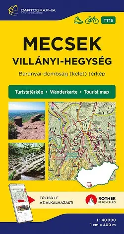 Mecsek turistatérkép (Villányi-hegység; Baranyai-dombság (kelet)) Árengedmény