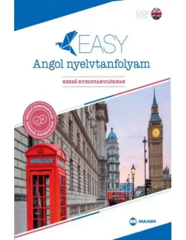 Gyors kiszállítás EASY Angol nyelvtanfolyam - Kezdő nyelvtanulóknak - (nyelvkönyv+kísérőfüzet+2 audio és 1 mp3 CD)
