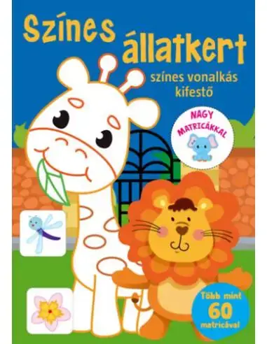 Vedd meg most Színes állatkert - Színes vonalkás kifestő
