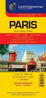 Prémium Párizs várostérkép 1:13.500